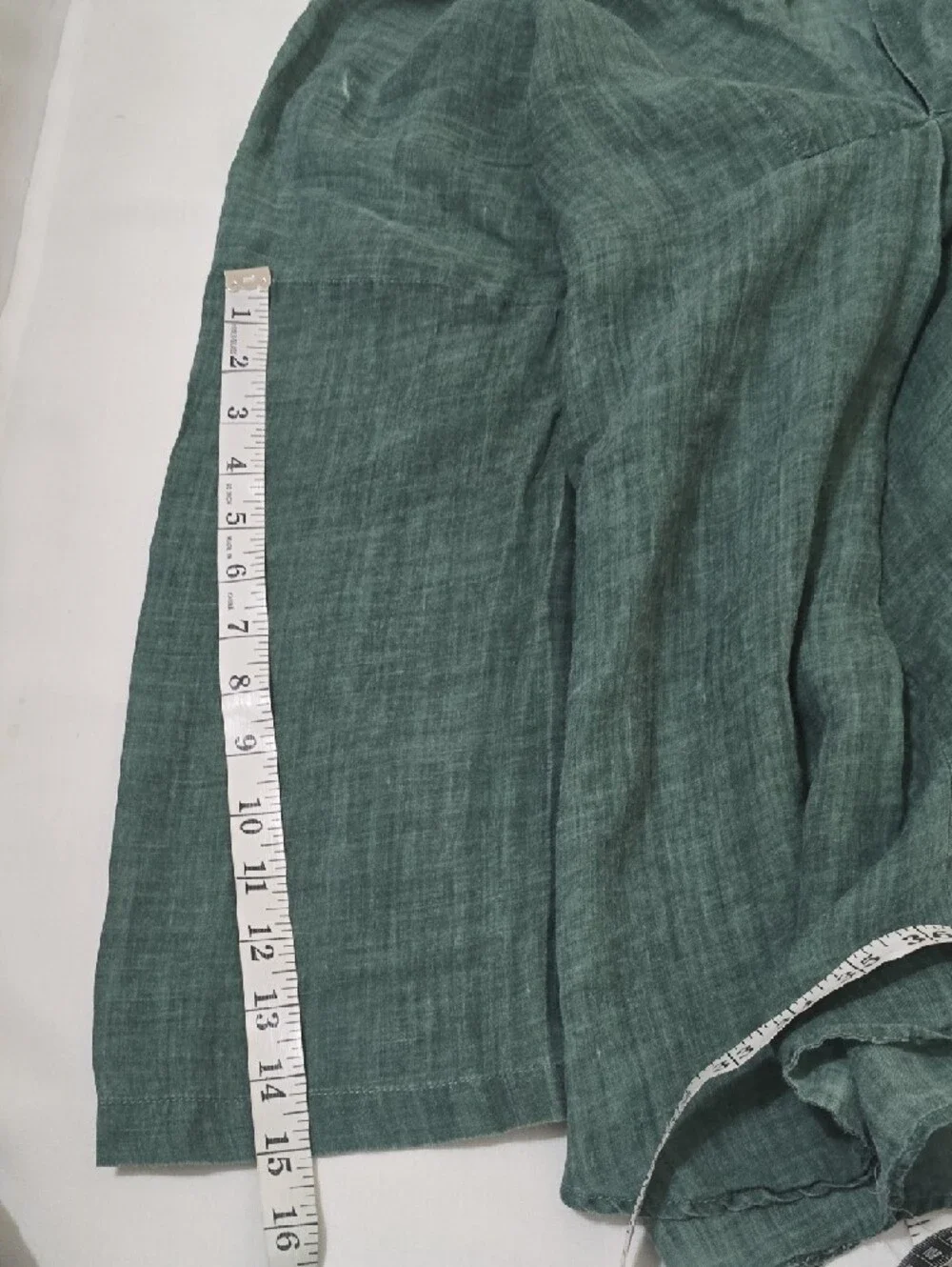 Zara Linen-Blend Relaxed Drawstring 2 Piece Set in Teal Green L‎